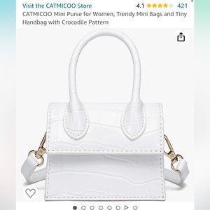 White mini purse